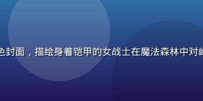 奇幻风格成人漫画彩色封面，描绘身着铠甲的女战士在魔法森林中对峙巨龙，色彩浓烈瑰丽